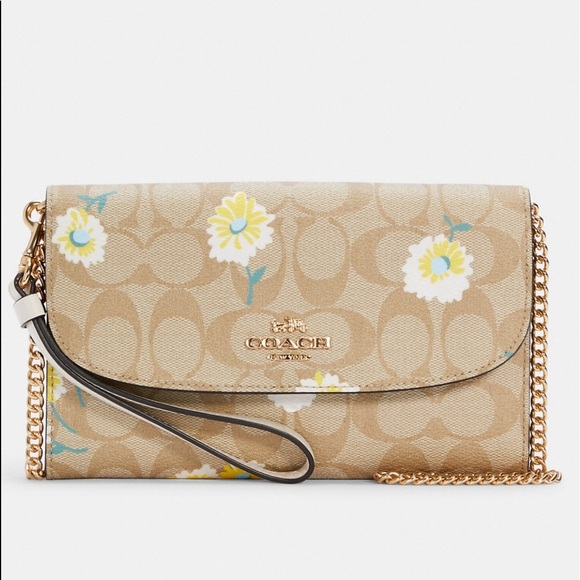 COACH Gemma Clutch Crossbody In Signature Canvas With Daisy Print - Picture 4 of 16